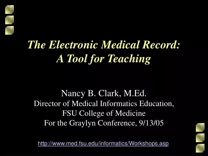 the electronic medical record a tool for teaching