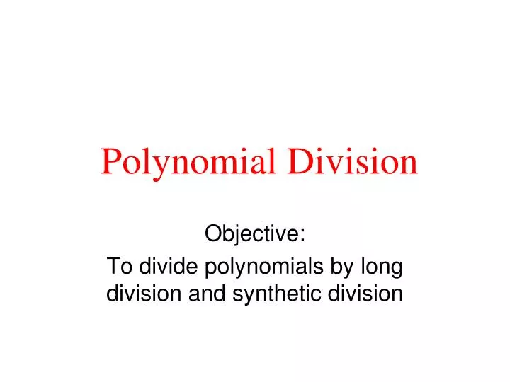 polynomial division