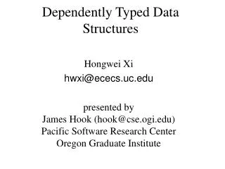 Dependently Typed Data Structures