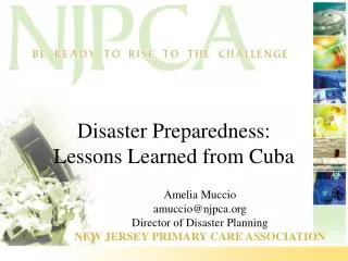 Disaster Preparedness: Lessons Learned from Cuba