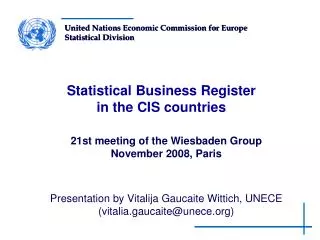 Statistical Business Register in the CIS countries
