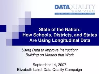 State of the Nation: How Schools, Districts, and States Are Using Longitudinal Data