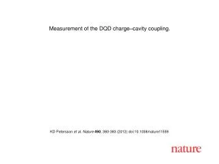 KD Petersson et al. Nature 490 , 380-383 (2012) doi:10.1038/nature11559