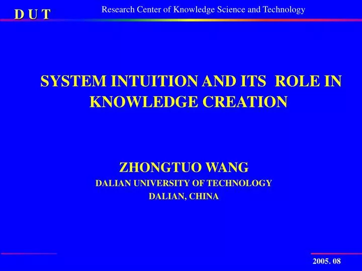 system intuition and its role in knowledge creation