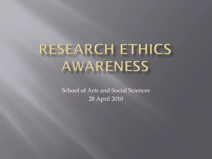 research ethics awareness