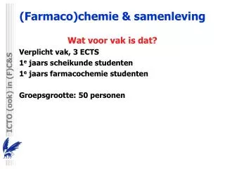 farmaco chemie samenleving