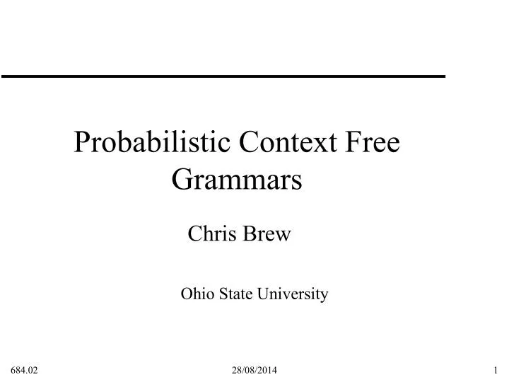 probabilistic context free grammars