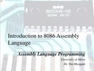 Introduction to 8086 Assembly Language