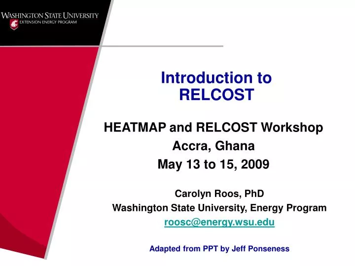 introduction to relcost