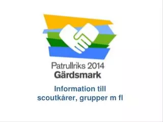 information till scoutk rer grupper m fl