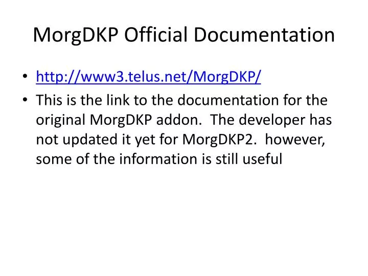 morgdkp official documentation