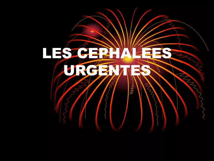 les cephalees urgentes