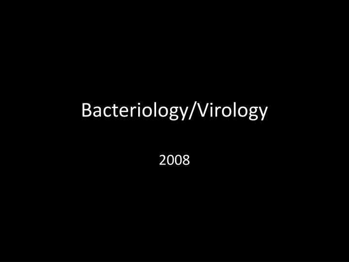 bacteriology virology