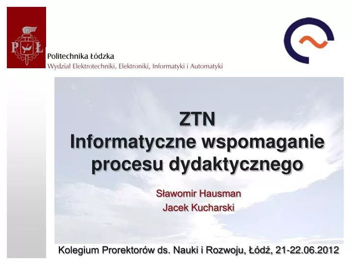 ztn informatyczne wspomaganie procesu dydaktycznego