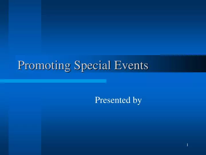 promoting special events
