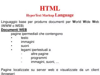 html hypertext markup language