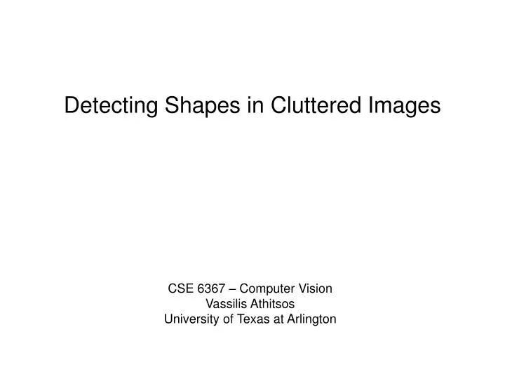 detecting shapes in cluttered images