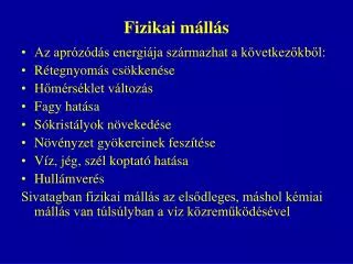 fizikai m ll s