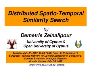 Distributed Spatio-Temporal Similarity Search