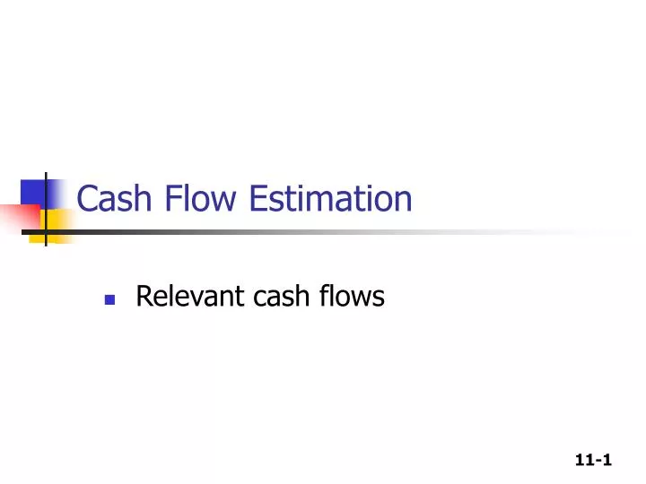 cash flow estimation