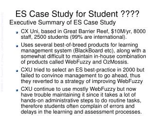 ES Case Study for Student ????