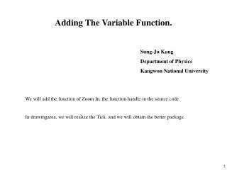 Adding The Variable Function.