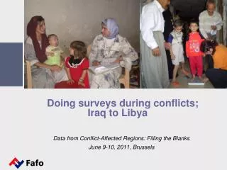 Doing surveys during conflicts; Iraq to Libya