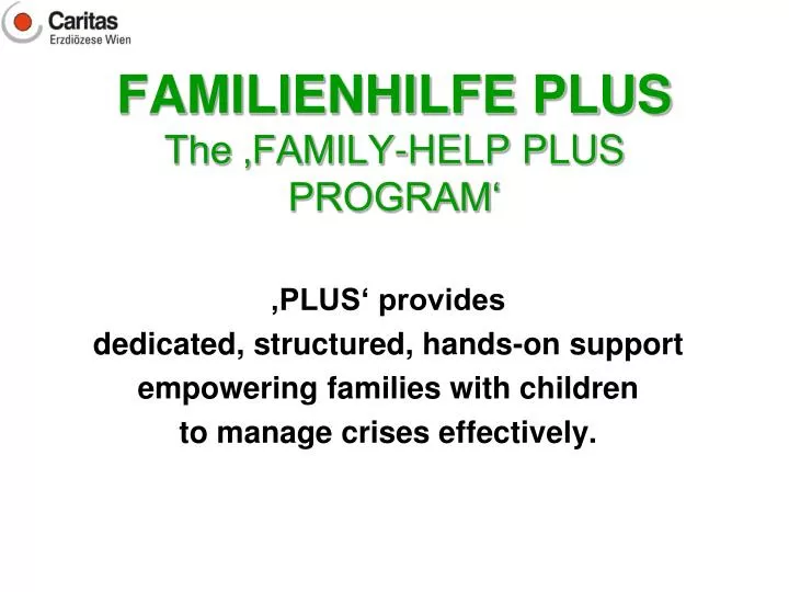 familienhilfe plus the family help plus program
