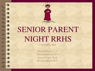 SENIOR PARENT NIGHT RRHS