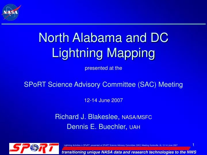 north alabama and dc lightning mapping