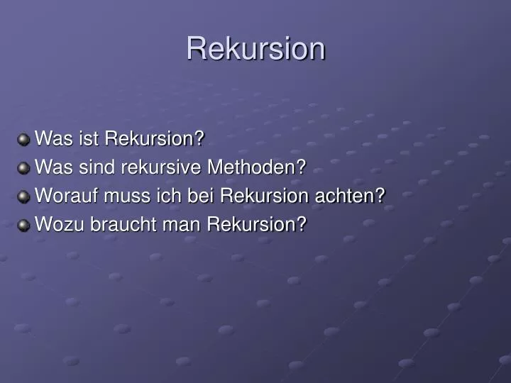 rekursion