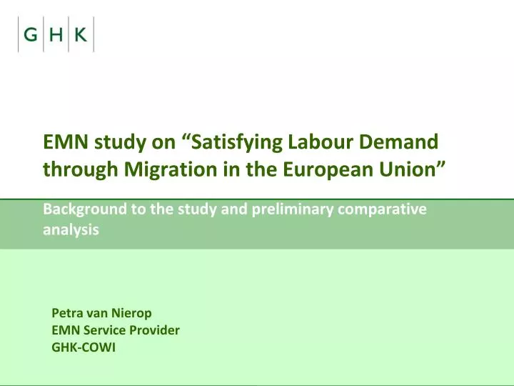 emn study on satisfying labour demand through migration in the european union