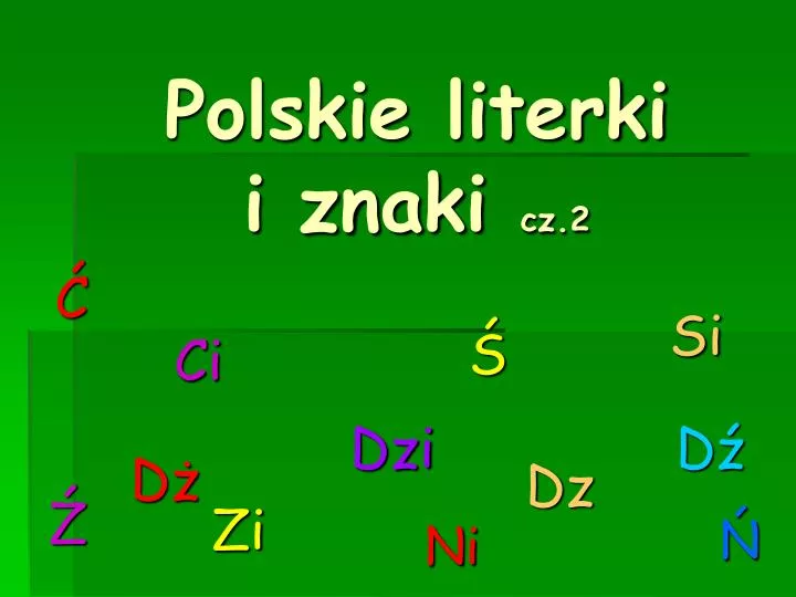 polskie literki i znaki cz 2