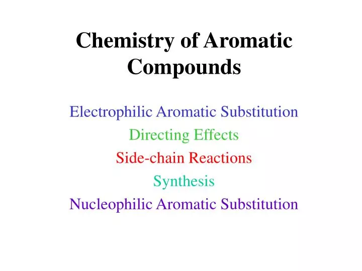 chemistry of aromatic compounds
