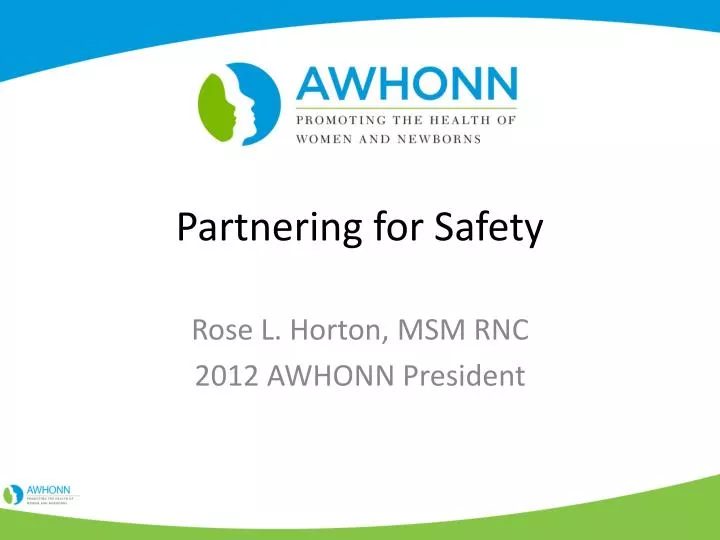partnering for safety