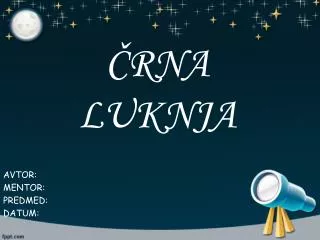 ČRNA LUKNJA