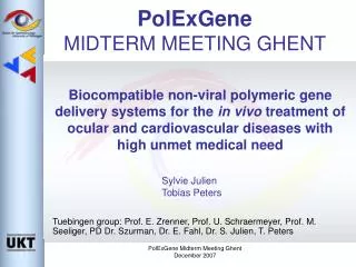 PolExGene MIDTERM MEETING GHENT