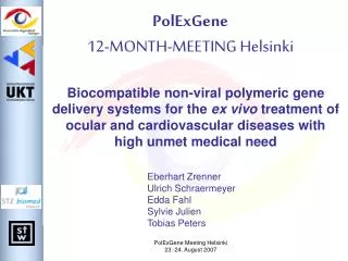 PolExGene 12-MONTH-MEETING Helsinki