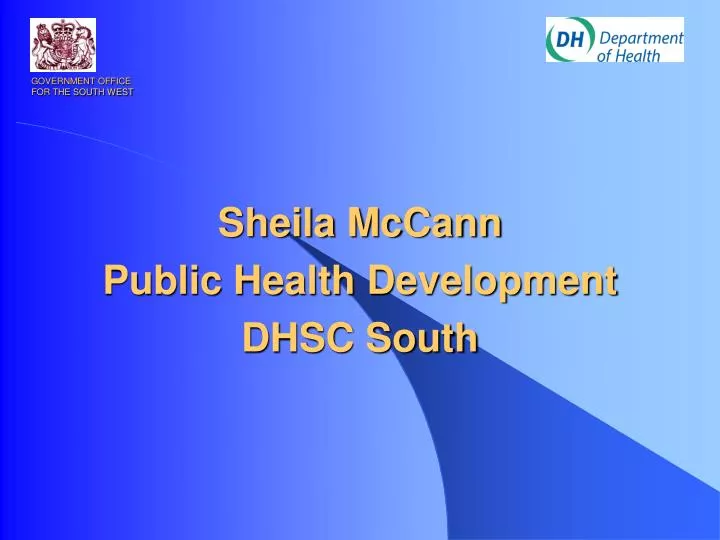 sheila mccann public health development dhsc south