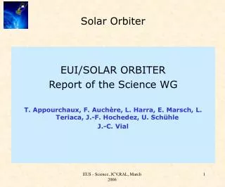 Solar Orbiter