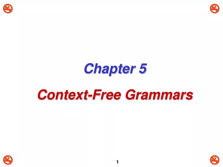 chapter 5 context free grammars