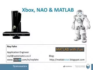 xbox nao matlab