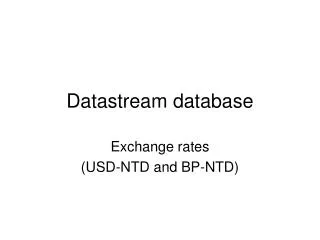 datastream database