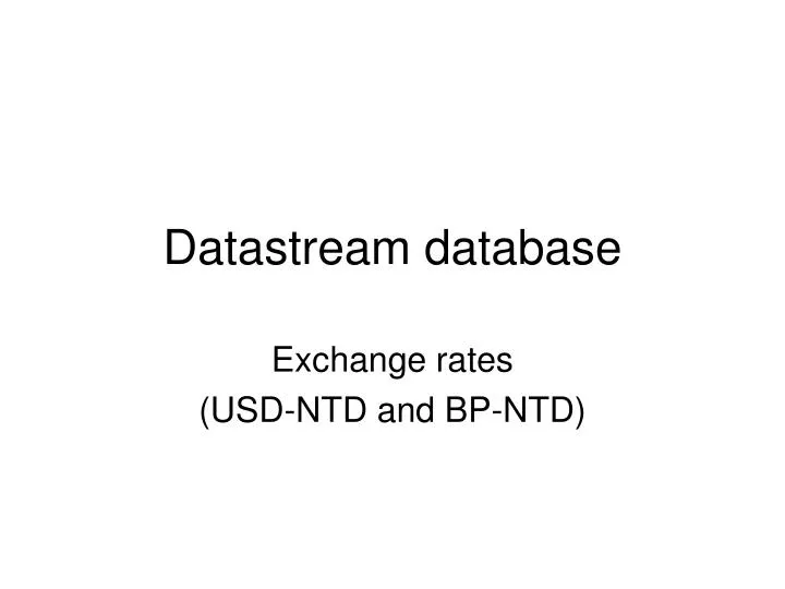 datastream database
