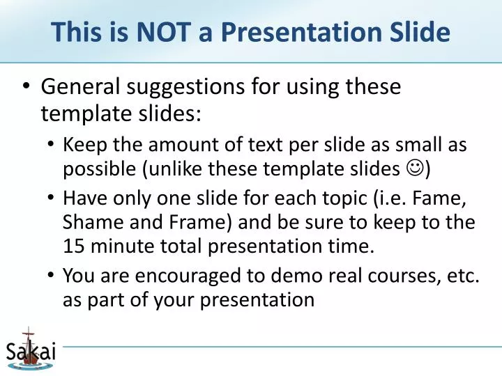 this is not a presentation slide