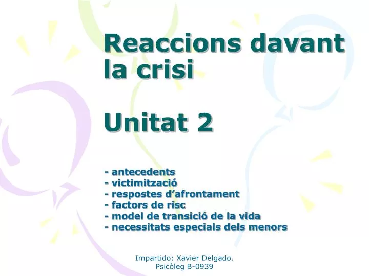 reaccions davant la crisi unitat 2