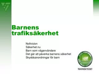 barnens trafiks kerhet