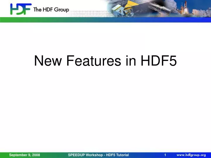 new features in hdf5