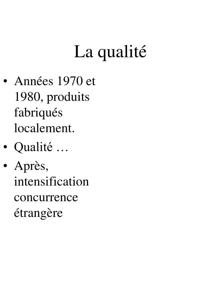 la qualit