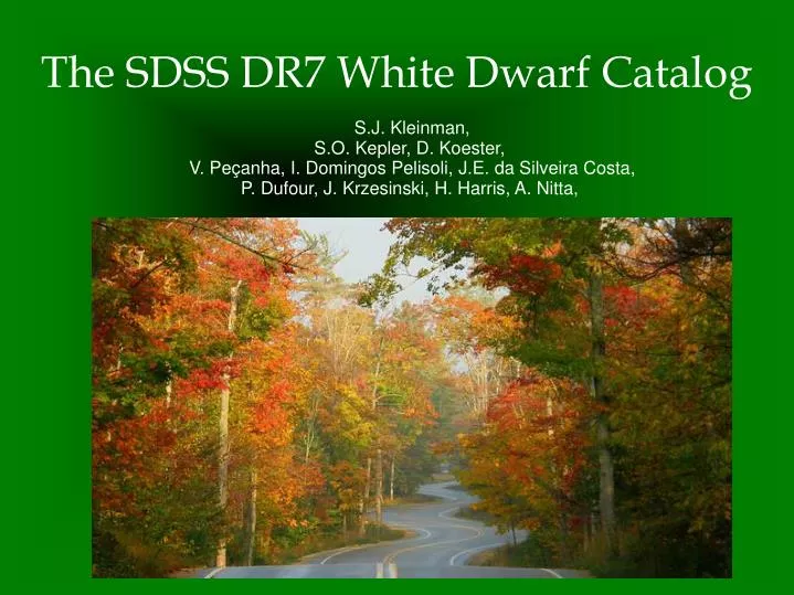 the sdss dr7 white dwarf catalog